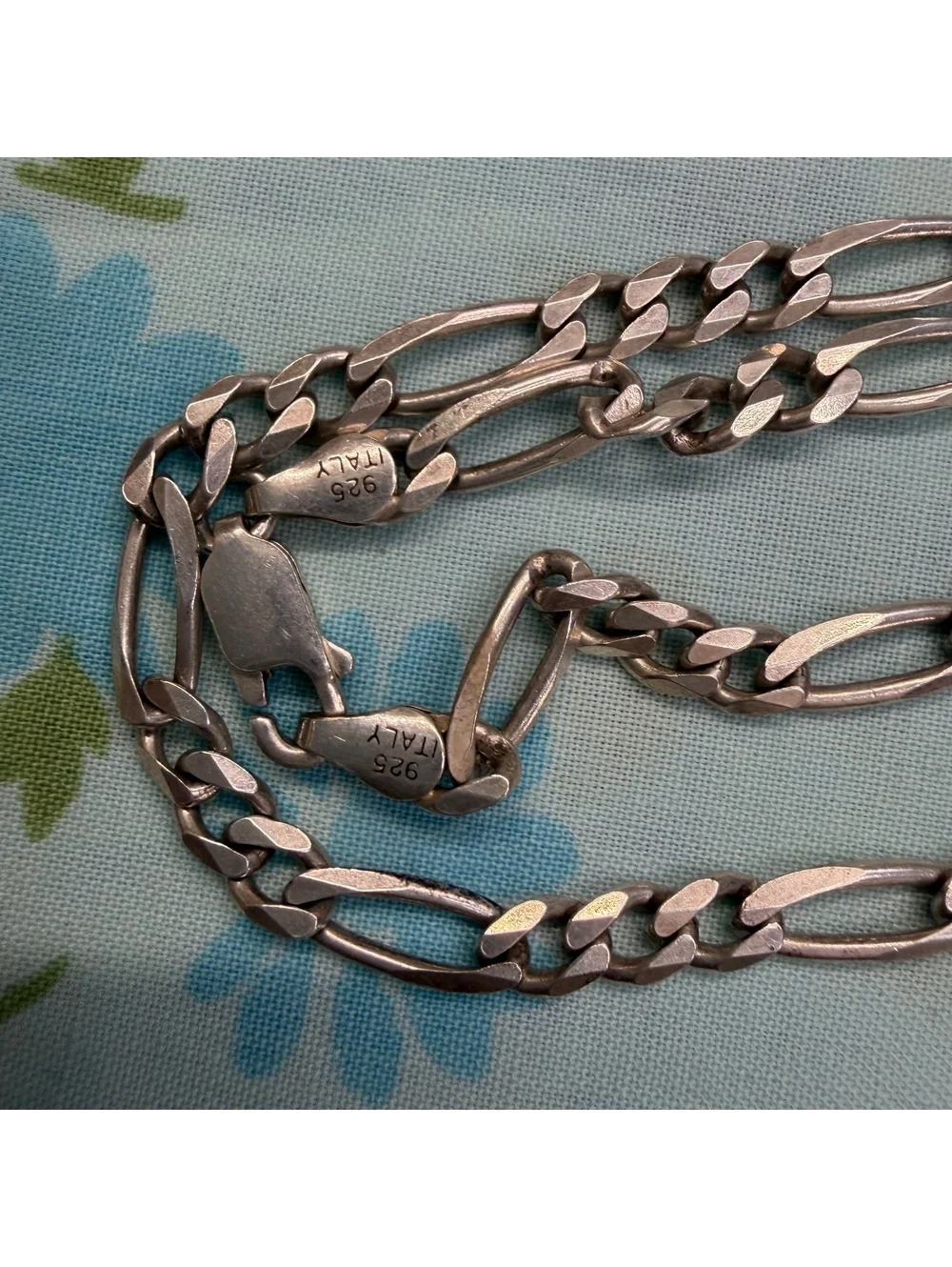 30 inch figaro sterling silver chain vintage 90s
